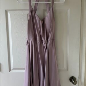 HALARA Lavender Backless A-Line Dress